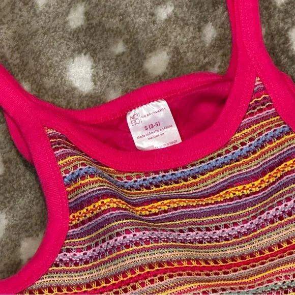 No Boundaries Stripe Tank Dress Pink Multi Color. Size S - Picture 10 of 15